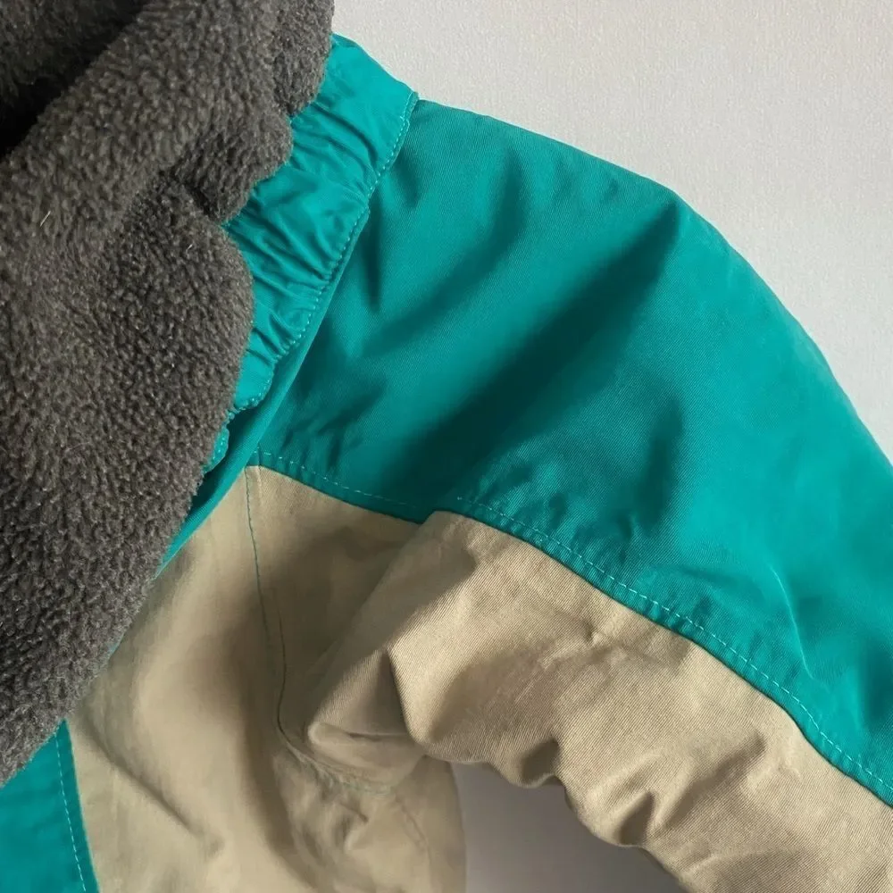 Lands' End Turquoise Winter Hooded Ski Jacket